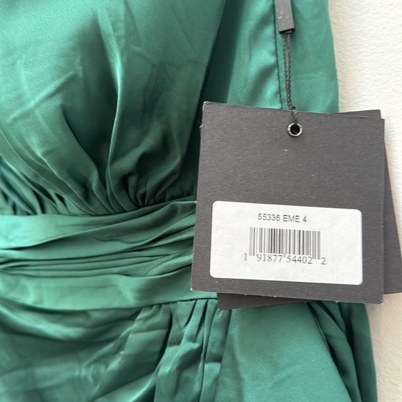 Ieena for Mac Duggal SATIN ONE SLEEVE COCKTAIL DRESS NWT - Picture 7 of 12